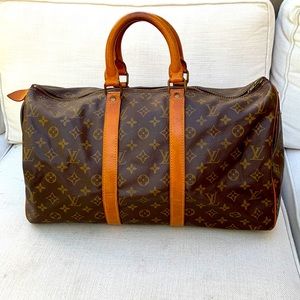 Louis Vuitton 45 monogram duffel bag.